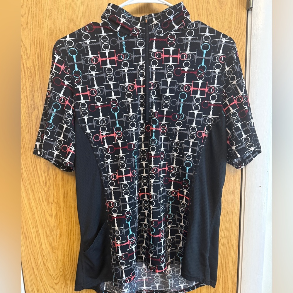 Kerrits Ice Fil Sunshirt - Black Bit Print